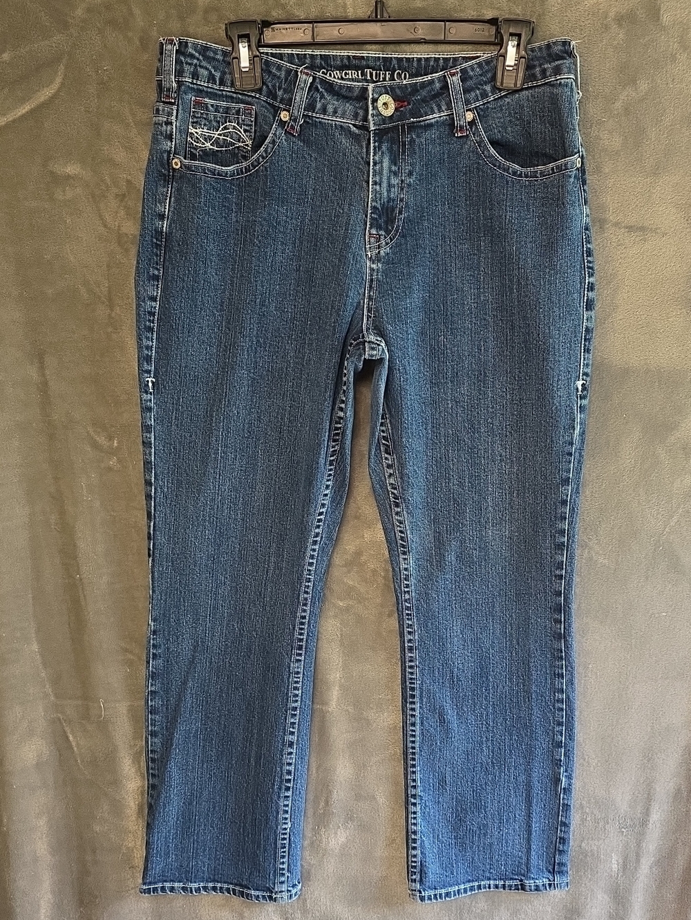 Cowgirl Tuff Dark Hot Mama Blue Straight Leg Women’s Jeans